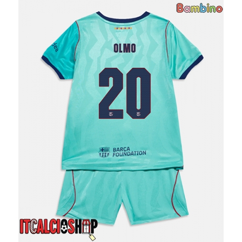 Barcelona Dani Olmo #20 Terza Maglia Bambino 2026-27 Manica Corta (+ Pantaloni corti)